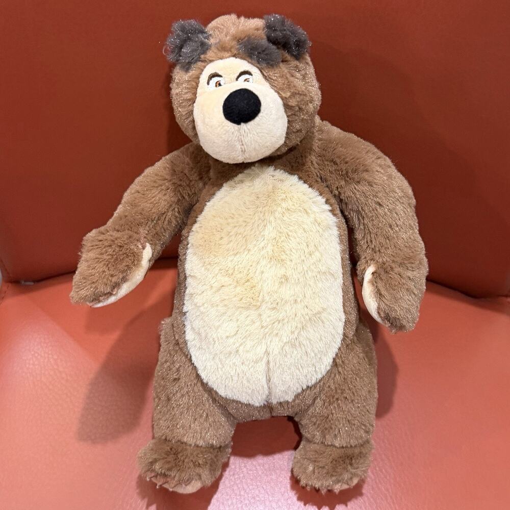 MASHA and the BEAR - Soft Brown Bear - 9 - 10" Plush Stuffed Animal Toy-Netflix